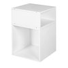 Regency Niche Cubo Storage Organizer Open Bookshelf Set- 1 Full Cube/1 Half Cube- White Wood Grain PC1F1HWH